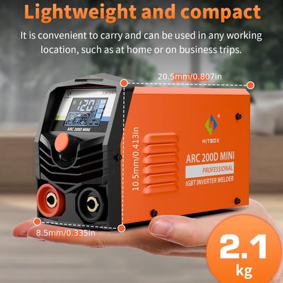 TEMU Hitbox 2 In 1 200a Stick Welder, 220v Arc Mma Lift Tig Welding Machine Mini And Portable Welder Machine Image