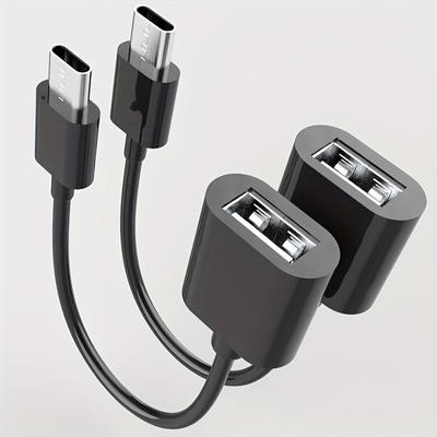 TEMU 2-pack, Usb C To Usb Adapter [2pcs], C-type Otg Cable From C-type Male To Usb A Female Adapter Compatible With Pro/air 2019, 2018, 2017, S20 S20+ultra Note 10 S9 S8 Image