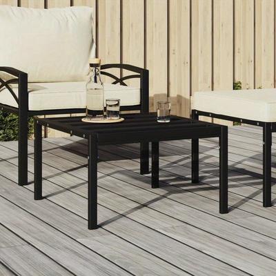 TEMU Garten-couchtisch Schwarz 60x60x35 Cm Stahl Image