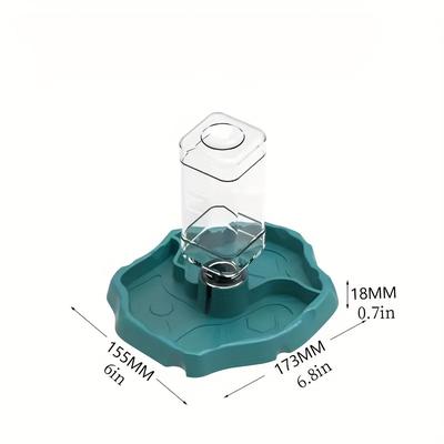 TEMU 2-in-1 Reptile Feeder And Waterer Set, Plastic Food And Water Bowl With Bottle, , Suitable For Turtles, Hermit Crabs, Sea Turtles, Bearded Dragons, Lizards, Geckos, Frogs, Etc. Easy To Operate Image