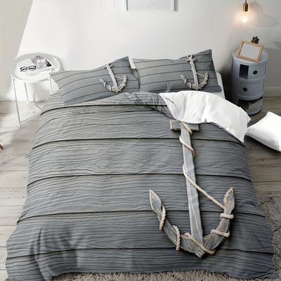 TEMU 2/3pcs Bedding Anchor Print Quilt Cover, Suitable For Boys And Girls Bedroom, Machine Washable Image