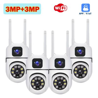 TEMU 4pcs Dual Lens, Auto Tracking Camera, Hd 3mp Ptz Cameras, Wifi Camera, Audio Baby Monitor 1296p Dual Screen, Night , Human & Pet Detection Image