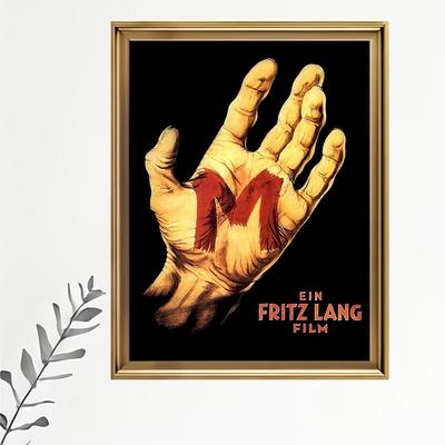 TEMU Fritz Lang M Iconic Film Poster - Canvas Art Print For Home, Office, Decor | Perfect Gift For , Room Decorgift Image