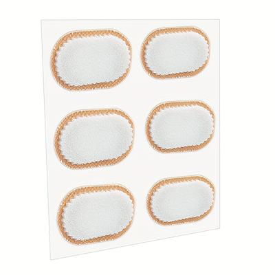 TEMU 6pcs Breathable Anti-friction Foot Pads - Shock-absorbing Sweat-absorbent Non-slip Adhesive For Running, Hiking & Daily Use | Cushioned Blister Pads For , Foot Care Image