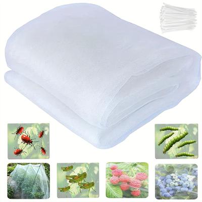 TEMU 3x10m White Netting For Insect & Bird Protection - Crop And Plant Cover, Vegetables, Flowers, And Fruits Safe, Ideal For Garden Use, Garden Netting Plant Protection Image