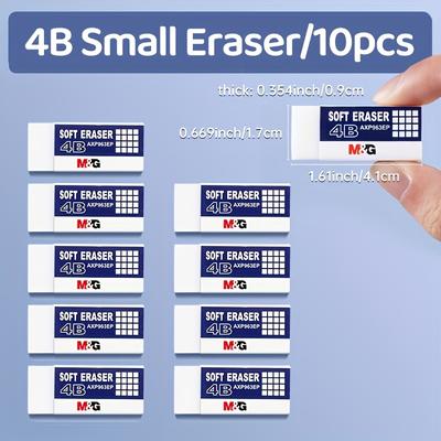 "TEMU 393.7" For Mg &g Small 4b - Compact, Rubber Eraser For School, Office, And Art Drawing - Clean, Mess-free Rectangular Design, Clean Erasing | Stacked | No Residue Eraser" Image