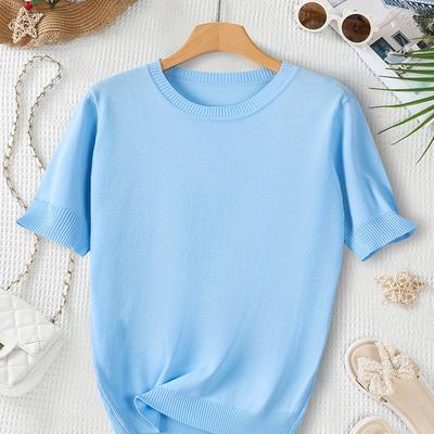 TEMU Round Neck Women's Spring/summer New Arrivals, Sweater Combines And Fashion For A Image
