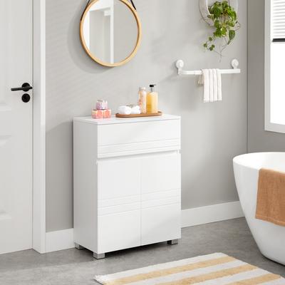 "TEMU Vasagle Bathroom Storage Cabinet With Drawer, & Adjustable Shelf - Mdf, Ideal For Entryway/hallway, 24"x12"x31, Foot, , Entrance, 60 X 30 X 80cm, Storage Drawer Units" Image