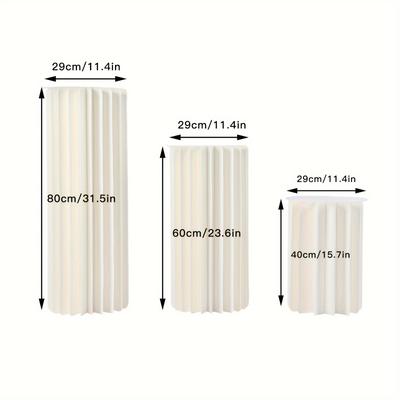TEMU 3pc Foldable Wedding Centerpieces Cardboard Vases Centerpiece Display Cardboard Image