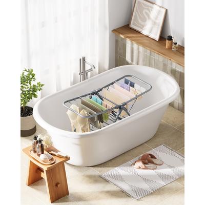 TEMU Small Clothes Rack, Foldable Standing Dryer With 2 Wings, Space-saving, Metal, For Small Items Of Clothing, Towels, Bathroom, Balcony, 44 X 101 X 54 Cm, Drying Racks Image
