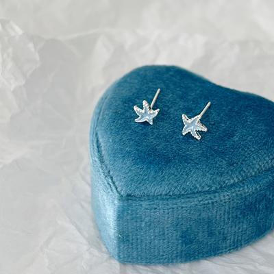 TEMU Elegant Starfish Stud Earrings For Women - 925 Sterling Silver, & Seaside Getaways Image