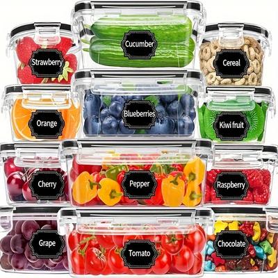 TEMU 12pcs Set Of Leak-proof Food Storage Without Bpa - Sealed Containers With Snap Locks, Microwave Safe - Outdoor Activities Image