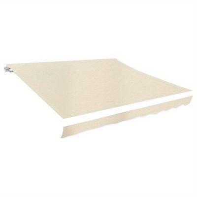 TEMU 4x3m Waterproof Canopy Fabric - Cream Outdoor Balcony Shed For Shade And Privacy, And , Patios, Decks, And Gardens, Awnings For Patio Waterproof Image