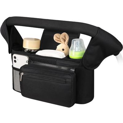 TEMU New Universal Stroller Storage Bag With Cup Holders, Removable Zipper Pockets, Adjustable Shoulder Strap, Large Capacity Essentials For , Fits Any Stroller, In Image