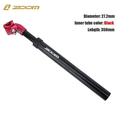 TEMU 1pc Aluminum Alloy Bike Seatpost, Adjustable Mountain Bike Suspension Dropper Post, 27.2/31.6mm Compatibility, Black For Mtb And Road Cycling Image