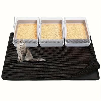 TEMU 1pc Eva Cat Litter Box Mat With Locking Sand, Leak-proof & Mess-free, Comfortable & Easy To Clean, Cat Litter Storage & Maintenance Image