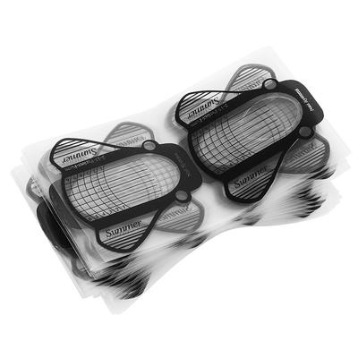 TEMU 100pcs Nail Art Transparent Black Pvc Bee & Fly Nail Tips, Gel Extension Paper Supports, Unscented Manicure Tools & Accessories, Nail Tech Supplies Image