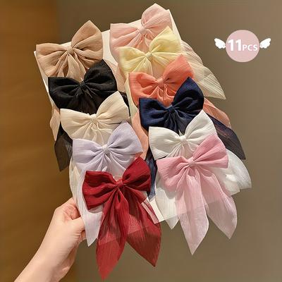 TEMU 9/11/20pcs Colorful Bow Hair Pink And Clips Suitable For Teenagers To Wear And School Image