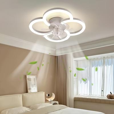 TEMU Ceiling Fan With Lighting - 40w /black Pendant Fan With Remote Control Adjustable Light Modern Pendant Light 6 Groups Timer Bedroom Ceiling Fan Suitable For Kitchen And Dining Room Image