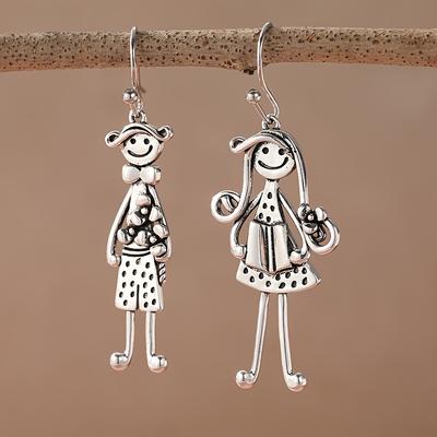 TEMU Vintage And Dangle Earrings With Hook Backs For Pierced Ears. Hallarked Gift For Mom. Image