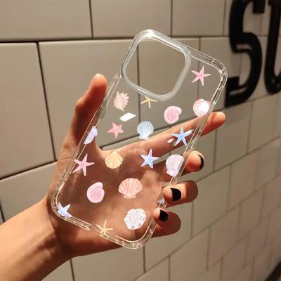 TEMU Starfish Shells Clear Phone For 11 Xr 13 15 14 12 Christmas Men Image
