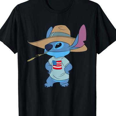 TEMU And Stitch Americana T-shirt Image