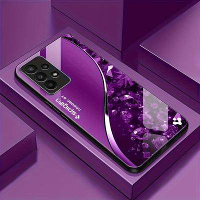 TEMU Suitable For The Galaxys20/ S21, S22, S23/s24/ Of Colorful Gradient Diamond Pattern Glass Phone Cases. Image
