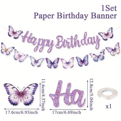 TEMU 1set, Theme Happy Birthday Pull Flag,birthday Paper Pull Flag,happy Birthday Party Hanging Decor,1st Birthday Party Decor,party Favor,baby Shower Party Supplies Image