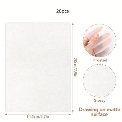 TEMU 20pcs Translucent Shrink Sheets - Create Earrings, Necklaces & Keychains | Fun Diy Craft Project By Gdgdsy, Diy Craft Supplies | Translucent Design | Plastic, Jewelry Making Supplies Image