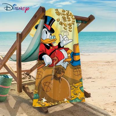 TEMU 1pc Duck Cartoon Super Soft Beach Towel Extra Large Cute Bath Towel Anime Pool Towel Birthday Gifts Microfiber Personalized Beach Towels Quick Dry Beach Towel Multi Size Image