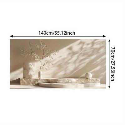 TEMU 1pc 70cm/27.56in X 140cm/55.12in Frameless Modern Abstract Vase Still Art Wall Art Canvas Painting, No Frame, For Living Room, Bedroom Decoratio Image