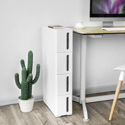TEMU Storage Tower On Wheels Narrow Kitchen Column 4 Tier Plastic Saving 45 X 17 X 84 Cm, Storage Drawer Units Image