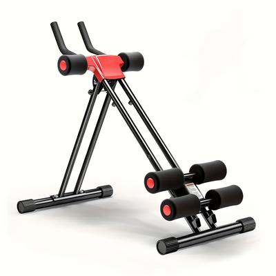 TEMU Adjustable Home Ab Muscle Trainer - Full Body & Training Device, Foldable Design For , Stainless Steel, Non-electronic, Without Battery Image