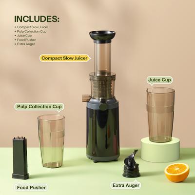 TEMU Cold Press Masticating Juicer Machine, Compact Juice Extractor For Nutrients, , Easy To Clean (black)