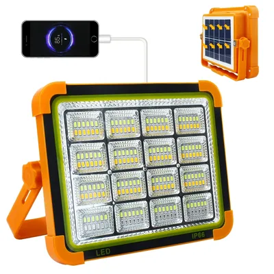 Outdoor camping solar floodlights, portable emergency lights solar LED tent lights suitable for outdoor travel, emergency