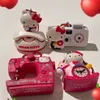 Vintage Nähmaschine Hello Kitty Anhänger Kawaii Japanischer Charm Kameramodell Hello Kitty Schlüsselanhänger Anhänger Y2KGeburtstagsgeschenkset