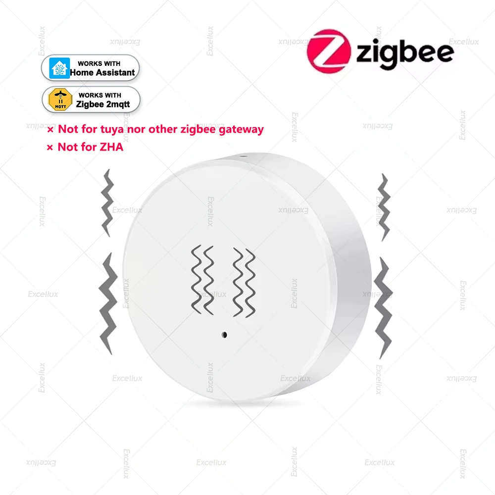 Zigbee 3.0 Smart Vibration Sensor Echtzeit Motion Shock Alarm History Record Nur kompatibel mit Zigbee2mqtt Home Assistant Image
