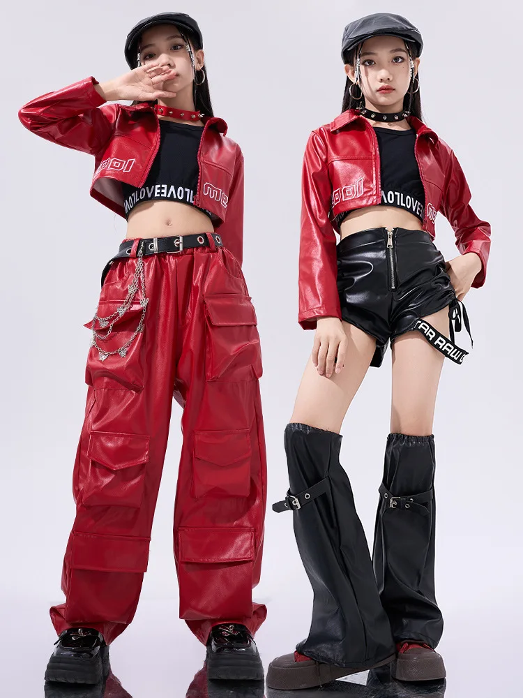 Mode Gruppe Jazz Dance Kostüm Kinder Coole Hip Hop Kleidung Straße Tragen Kinder Kind Ballroom Dance Kpop Outfits Image