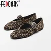 FEDONAS Größe 34-43 Neue Qualität Rosshaar Mary Jane Wohnungen Schuhe Schnallen Casual müßiggänger