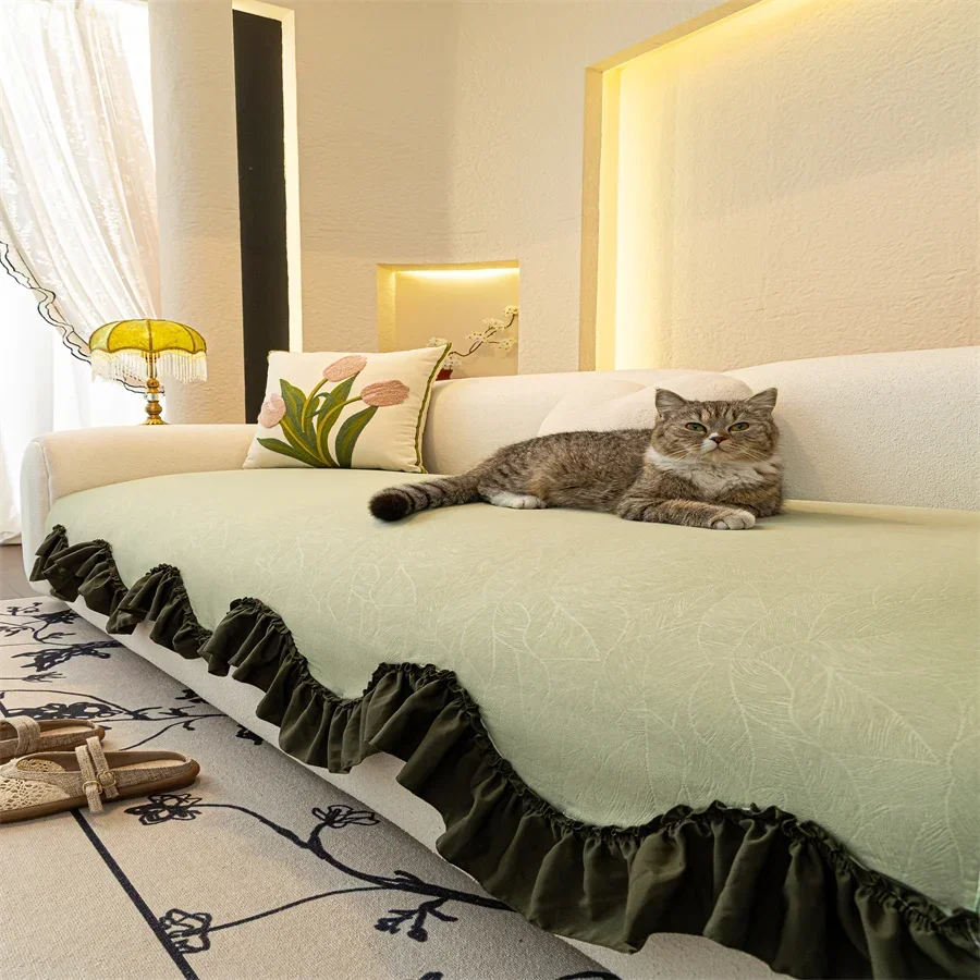 Speziell geformtes Sofakissen 2025, neue vier Jahreszeiten, universeller, rutschfester High-End-Sense-Kissen, gerade Reihe, Sofabezug Image