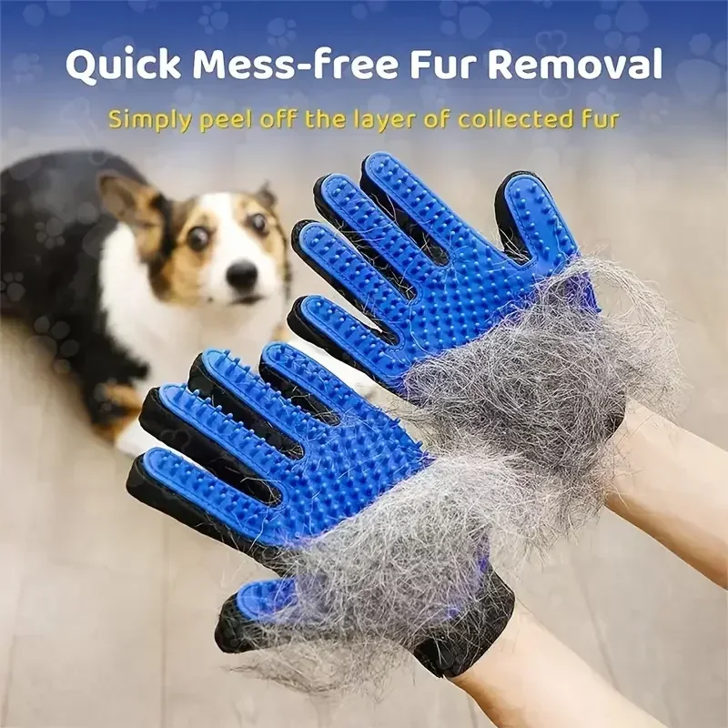 Hundesalon-Handschuh, sanfter, effizienter Welpenhandschuh für Hunde, Katzen, Heimtierprodukte, Katzenzubehör, Tierhaarentferner-Handschuh, Katzenzubehör Image