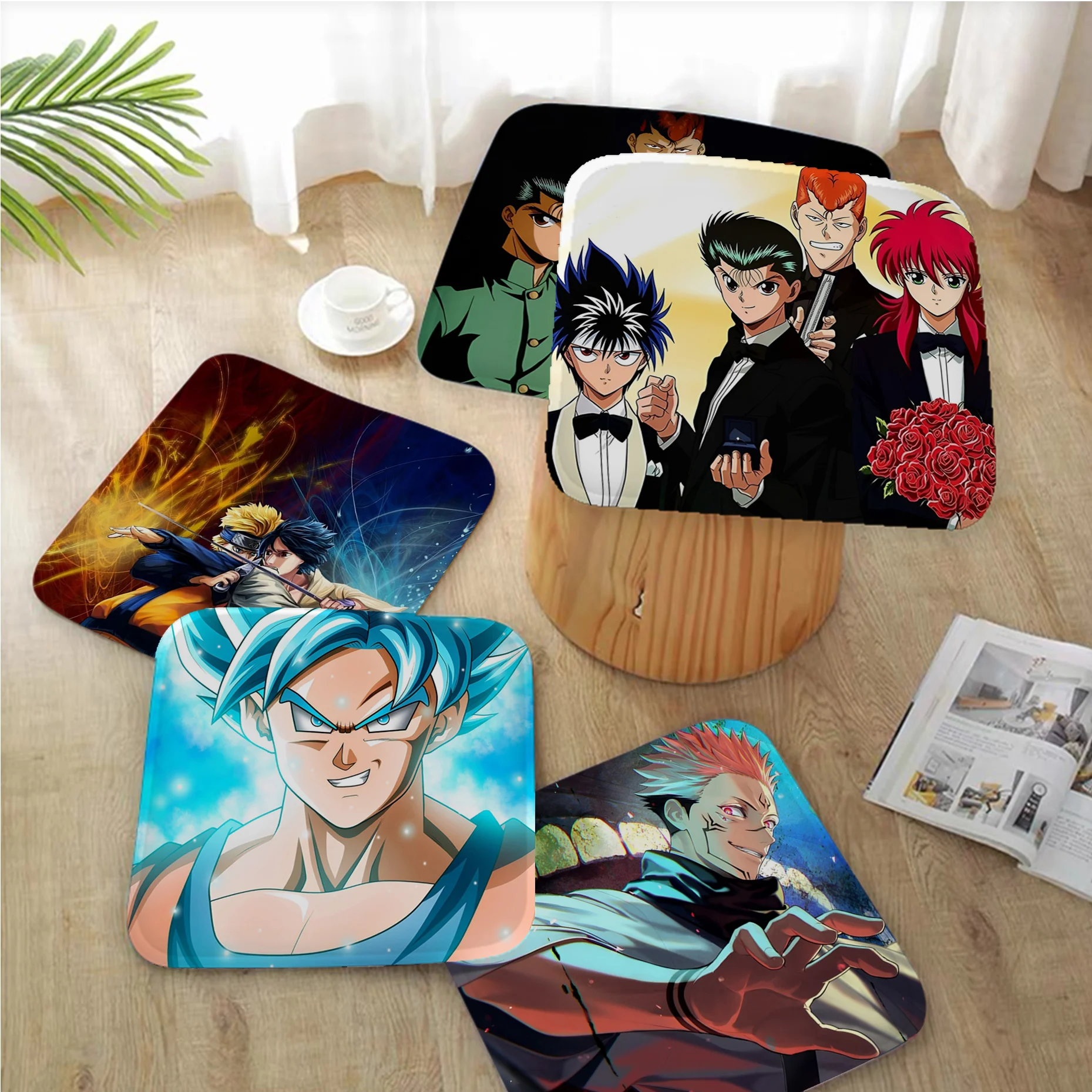 Anime Yuyu Hakusho modernen minimalist ischen Stil Sitzkissen Büro Esszimmer Hocker Pad Schwamm Sofa Matte rutsch feste Stuhl kissen