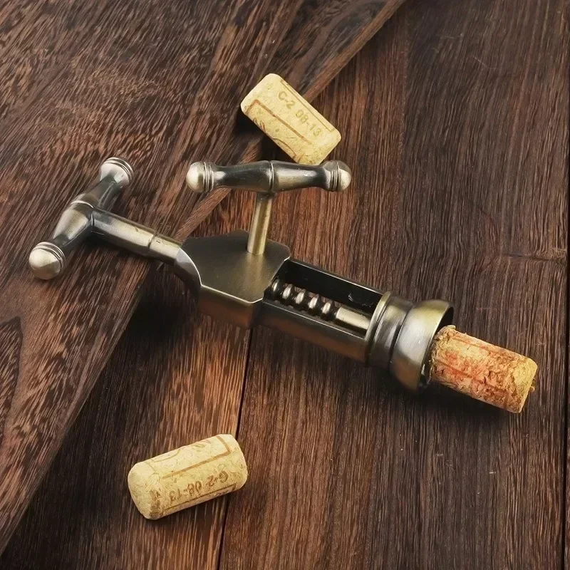Champagner Opener Professionelle Wein Korkenzieher Kork Flaschenöffner Vintage Stil Rack Ritzel Gadgets Universal Camping Bar Werkzeuge