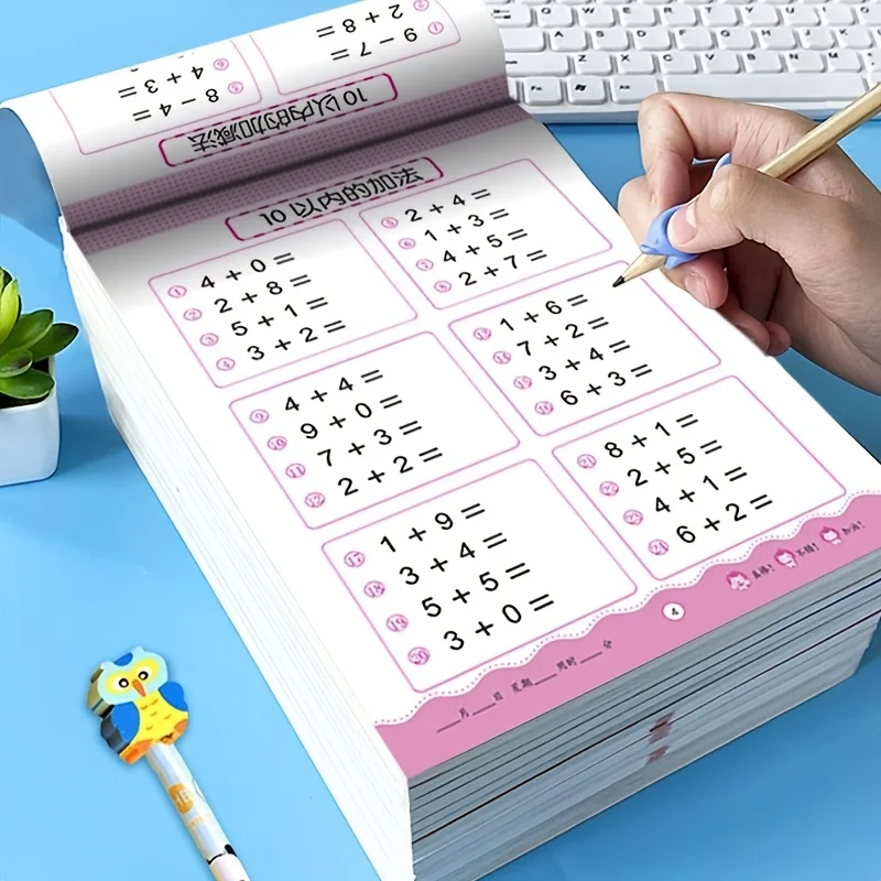 Tägliches Mathe-Übungshandbuch für Kinder unter 100 Additions- und Subtraktionsübungen – Lernwerkzeuge für Kinder Image