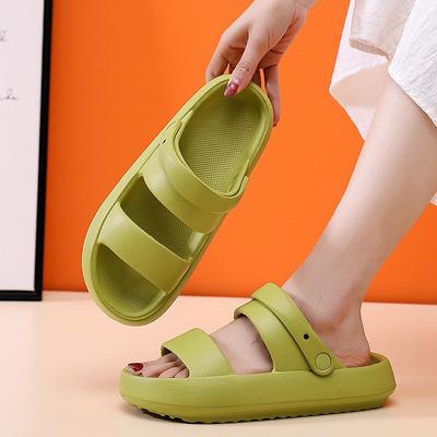 Women's Slides Sandals Mens Summer Platform House Non-slip Bedroom Open Toe Indoor and Outdoor Cloud Pillow Slippers