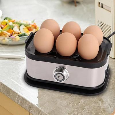 Smart Egg Cooker, Stainless Steel 6-Egg Capacity Electric Boiler, One-Touch Operation, Auto Shut-Off, Multifunctional Omelet Maker, Vegetable Steamer, Easy to Clean, Kitchen Essential