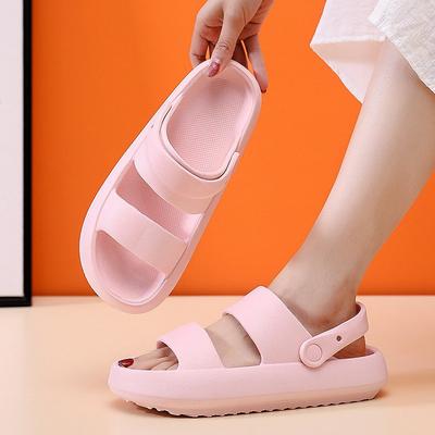 Women's Slides Sandals Mens Summer Platform House Non-slip Bedroom Open Toe Indoor and Outdoor Cloud Pillow Slippers
