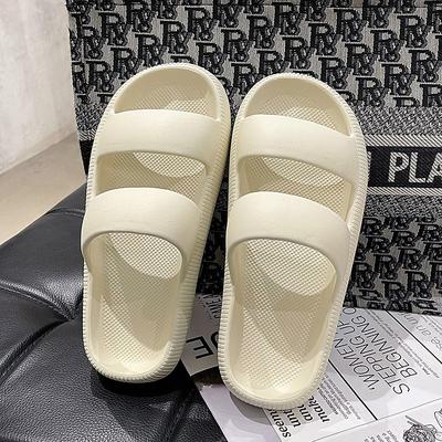 Women's Slides Sandals Mens Summer Platform House Non-slip Bedroom Open Toe Indoor and Outdoor Cloud Pillow Slippers