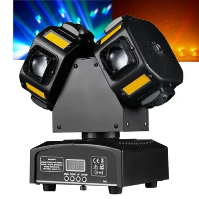 2 Armen Roterende Moving Head Licht 8LED Kralen Podium Effect RGBW Beam Laser Strobe Disco Party DMX