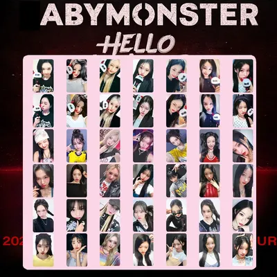 6/7Pcs/Set KPOP BABYMONSTER HELLO MONSTERS World Tour Selfie Lomo Cards Ahyeon Ruka ASA Light Stick